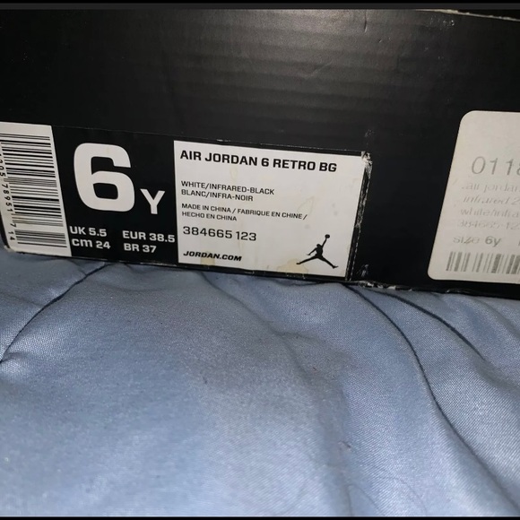 Jordan 6 (Gs) white infared sneakers - Picture 10 of 10